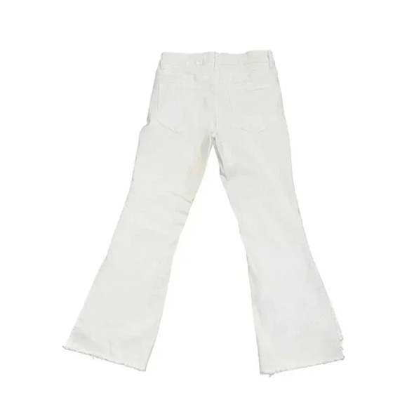 Women's Flying Monkey Distressed cropped flare Jeans, Size 25, White, trendy - Picture 3 of 7